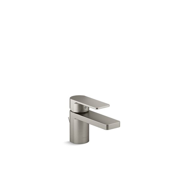 KOHLER Vibrant Brushed Nickel Parallel® Short Single-Handle Bathroom Sink Faucet - Drain Included