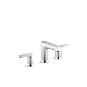 KOHLER Polished Chrome Hint® Widespread Bathroom Sink Faucet - Drain Included