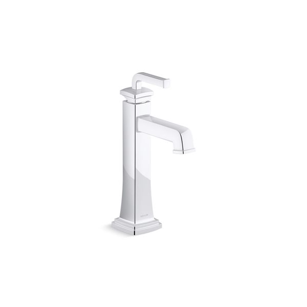 KOHLER Polished Chrome Riff™Tall Single-Handle Bathroom Sink Faucet - Drain Included