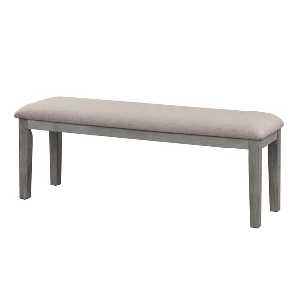 HomeTrend Armhurst Grey Rectangular Dining Bench