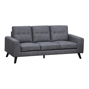Canapé moderne du milieu du siècle Evelyn par HomeTrend en tissu chenille gris