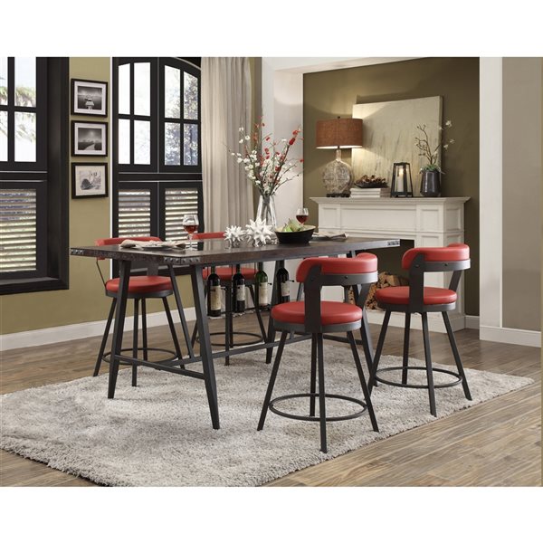 Red counter height online stools