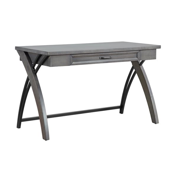 HomeTrend Isidore 48-in Grey Modern/Contemporary Writing Desk 1702GY-15 ...