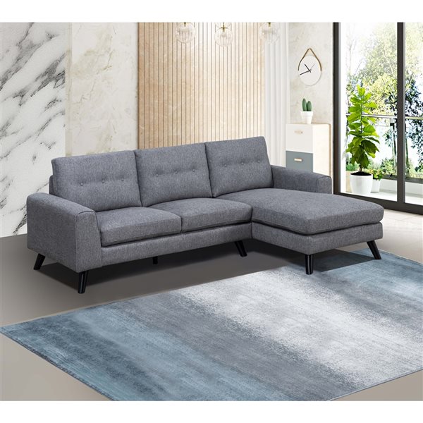 Grey chenille deals sectional