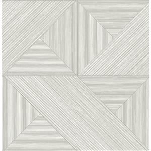 Scott Living x Nuwallpaper 30.75-sq. ft. Cream Weser Vinyl Geometric Peel and Stick Wallpaper