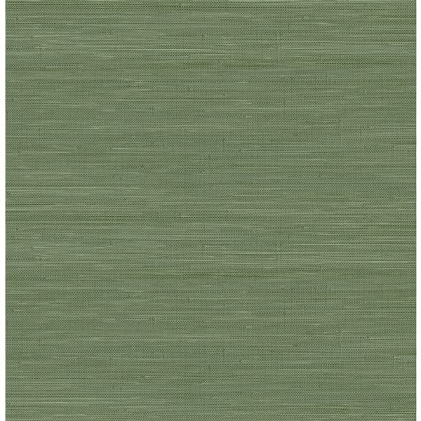 Society Social x Nuwallpaper 30.75-sq. ft. Hunter Green Vinyl Textured Grass Cloth Peel and Stick Wallpaper