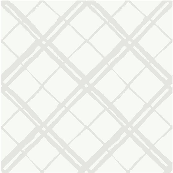 Scott Living x Nuwallpaper 30.75-sq. ft. Grey Espalier Vinyl Geometric Peel and Stick Wallpaper