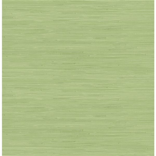 Society Social x Nuwallpaper 30.75-sq. ft. Citrus Green Vinyl Textured Grass Cloth Peel and Stick Wallpaper