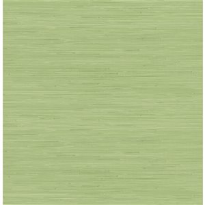 Society Social x Nuwallpaper 30.75-sq. ft. Citrus Green Vinyl Textured Grass Cloth Peel and Stick Wallpaper