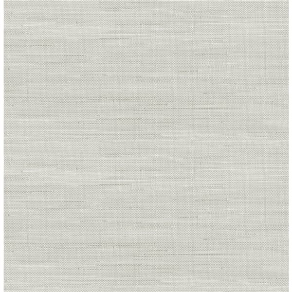 Society Social x Nuwallpaper 30.75-sq. ft. Grey Vinyl Textured Grass Cloth Peel and Stick Wallpaper