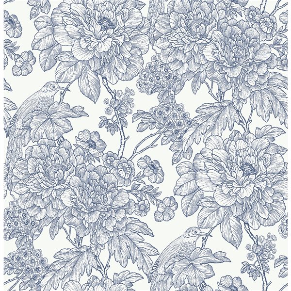 LILLIAN AUGUST 405 sq ft Luxe Haven Melon and Carolina Blue Floral Trail  Vinyl Peel and Stick Wallpaper Roll LN21301  The Home Depot
