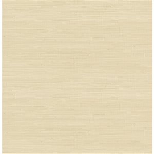 Society Social x Nuwallpaper 30.75-sq. ft. Wheat Vinyl Textured Grass Cloth Peel and Stick Wallpaper