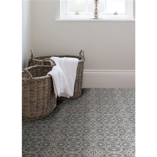 FloorPops Whitney Grey Peel And Stick Vinyl Tiles - 10-Pack FP3991 | RONA