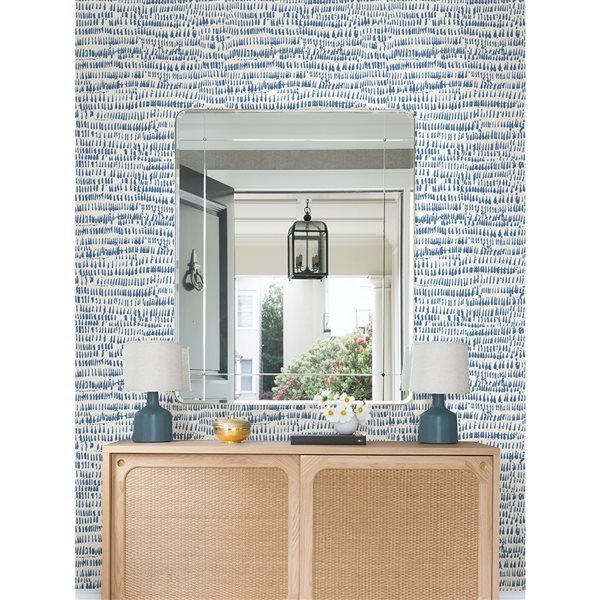 Nuwallpaper 30.75sq. ft. Blue Kylver Vinyl Peel and Stick Wallpaper