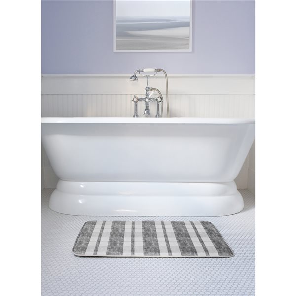 FloorPops Cameron 30-in x 20-in Foam Memory Foam Bath Mat