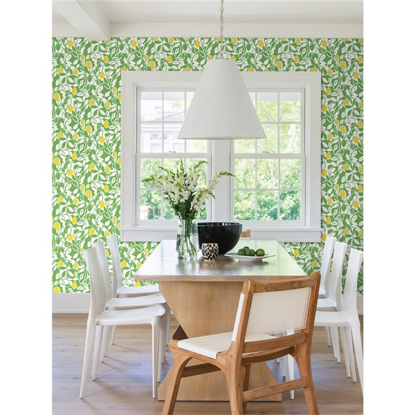 Nuwallpaper 30.75-sq. ft. Green Meyer Vinyl Ivy/Vines Peel and Stick Wallpaper