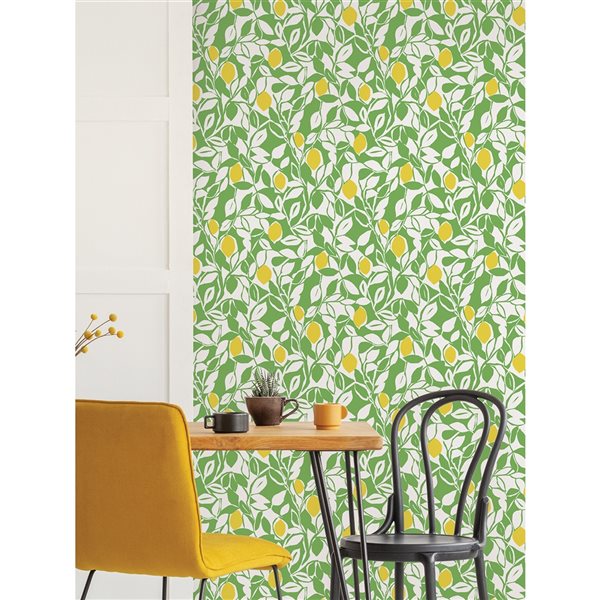 Nuwallpaper 30.75-sq. ft. Green Meyer Vinyl Ivy/Vines Peel and Stick Wallpaper