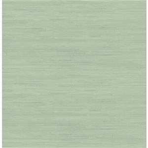 Society Social x Nuwallpaper 30.75-sq. ft. Sage Vinyl Textured Grass Cloth Peel and Stick Wallpaper