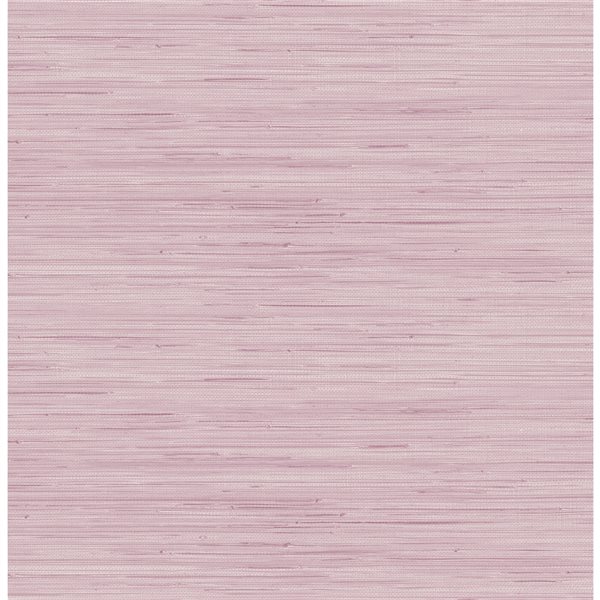 Society Social x Nuwallpaper 30.75-sq. ft. Lilac Vinyl Textured Grass Cloth Peel and Stick Wallpaper