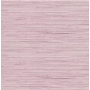 Society Social x Nuwallpaper 30.75-sq. ft. Lilac Vinyl Textured Grass Cloth Peel and Stick Wallpaper