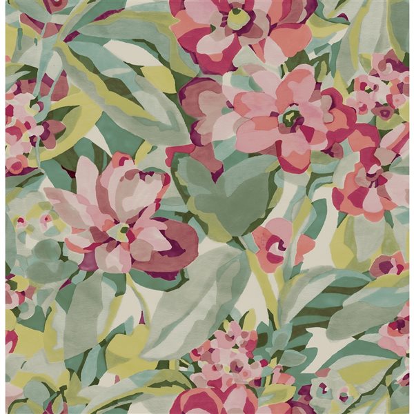 Madison Yellow Green Floral Removable Wallpaper