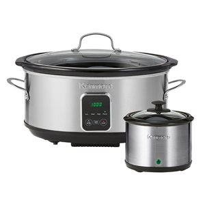 Kenmore 6.6-L Black and Silver Slow Cooker and Sauce Warmer