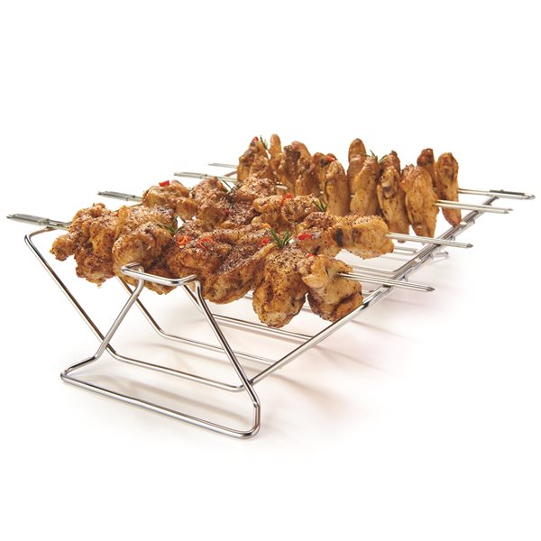 Support à brochettes réversible en acier inoxydable par Broil King