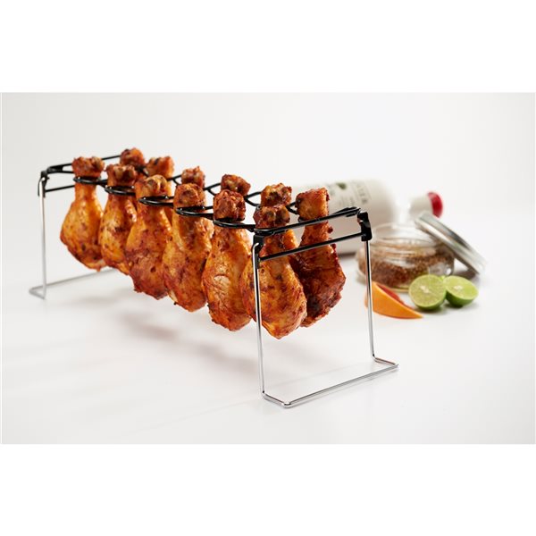 GrillPro Porcelain-Coated Metal Non-Stick Chicken Rack