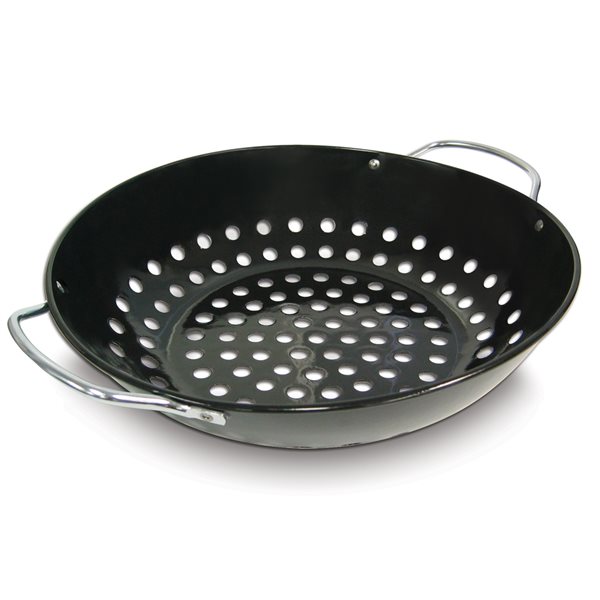 Wok rond en métal recouvert de porcelaine par GrillPro