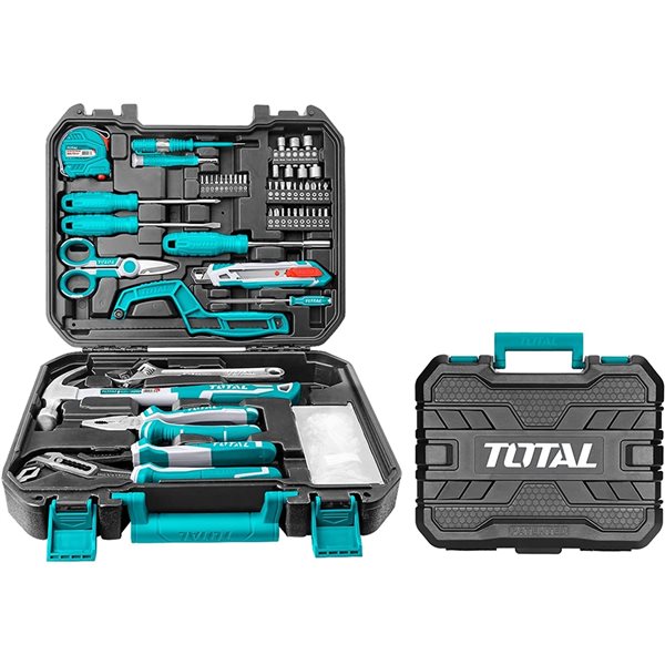 Total Tools Household Tool Set with Folding Case - 130-Piece