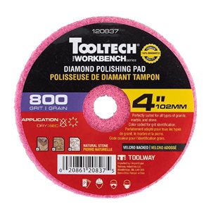 Tooltech Workbench 4-in Fine Diamond 800-Grit Polishing Pad (10-Piece)