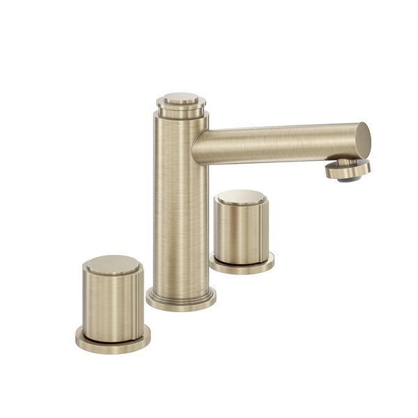 Image of Casainc | Brushed Champagne Gold 2-Handle Widespread Bathroom Sink Faucet With Bounce Drainer | Rona