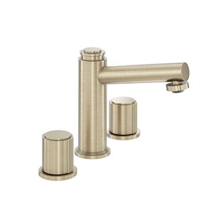 CASAINC Brushed Champagne Gold 2-Handle Widespread Bathroom Sink Faucet with Bounce Drainer