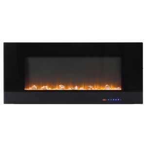 CASAINC 42-in Black LED Electric Fireplace