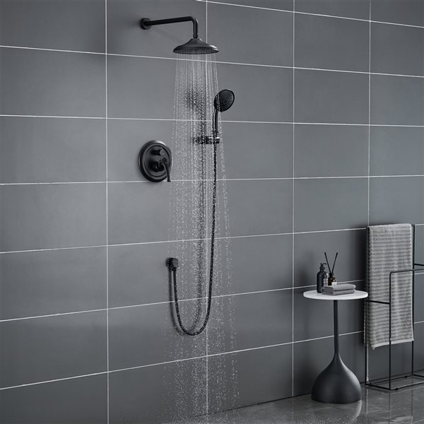 CASAINC Builtin Shower System in Matte Black with Hand Shower RONA