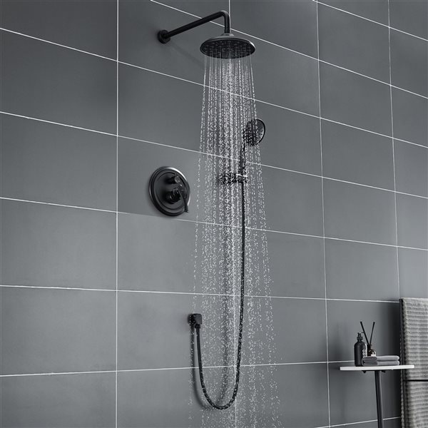 CASAINC Builtin Shower System in Matte Black with Hand Shower RONA