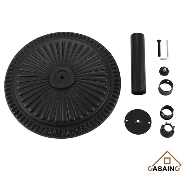 CASAINC 17.72-in Black Patio Umbrella Base