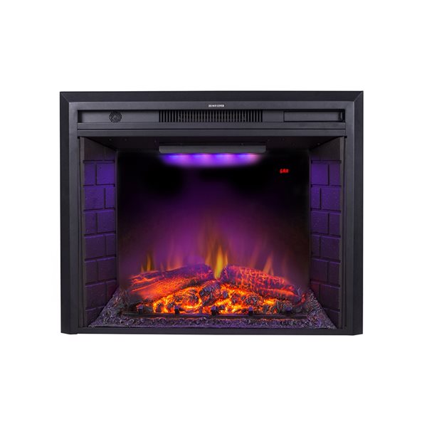 CASAINC 30.51-in Black LED Electric Fireplace