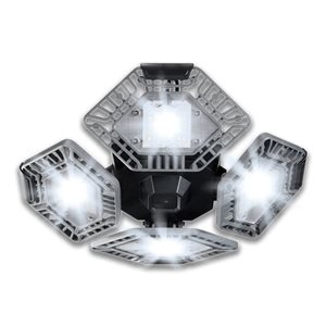 Bell + Howell QuadBurst 3.94-in 5500-Lumen LED Grey Switch-Controlled 4-Panel Light