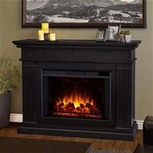 Real Flame Centennial Grand 55.5-in Infrared Electric Fireplace in Black