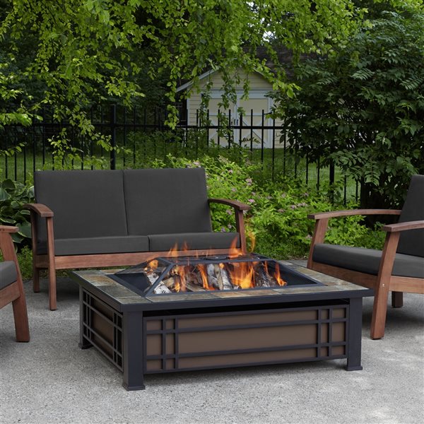 Real Flame Hamilton 33.6-in Wood Fire Pit