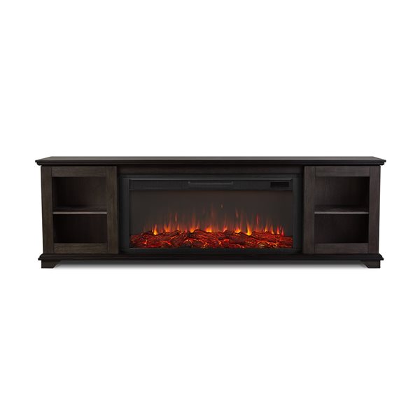 Real Flame Benjamin 81-in Weathered Wood Landscape Infrared Electric Fireplace