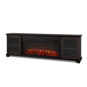 Real Flame Benjamin 81-in Weathered Wood Landscape Infrared Electric Fireplace