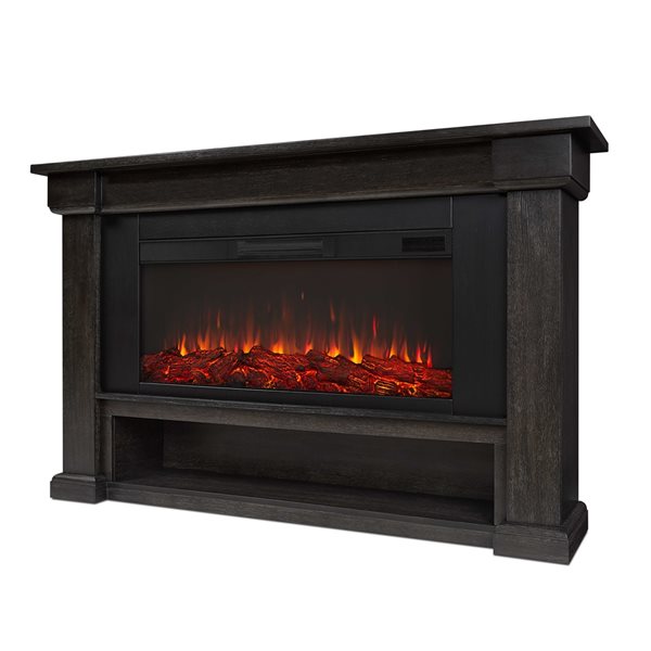Real Flame Bristow 66-in Landscape Electric Fireplace in Weathered Wood ...