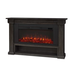 Real Flame Bristow 66-in Landscape Electric Fireplace in Weathered Wood