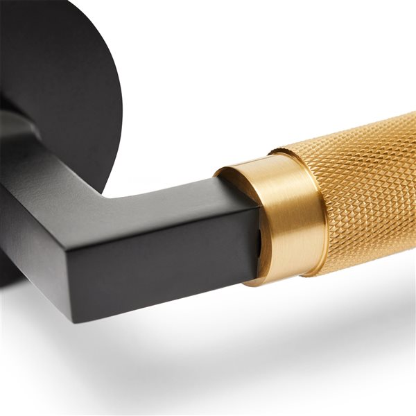 Explore Hardware Monte Carlo Black and Gold Reversible Passage Door Handle