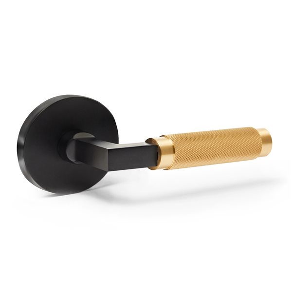 Explore Hardware Monte Carlo Black and Gold Reversible Passage Door Handle