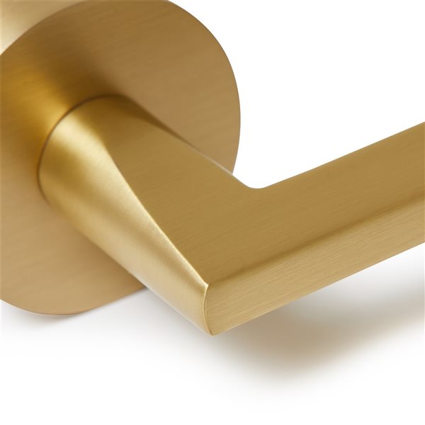 Explore Hardware Champagne Satin Brass Gold Door Lever & Reviews