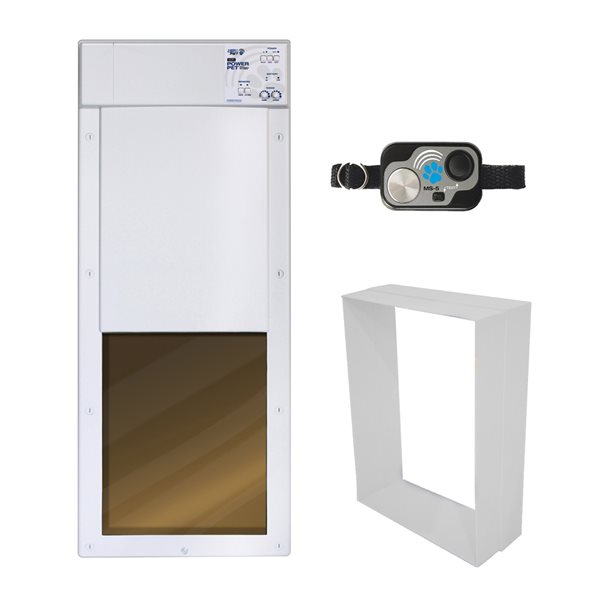 High Tech Pet Large Power Pet Door for Wall Installations with Wi-Fi Smartphone Controlled