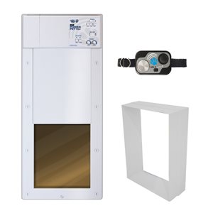 High Tech Pet Medium Power Pet Door for Wall Installations with Wi-Fi Smartphone Controlled